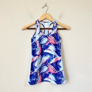 IVIVVA Multicolor Abstract Print Racerback Tank Top